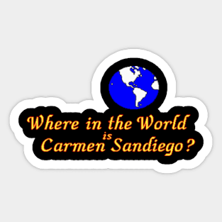 Where in the World is Carmen Sandiego Sticker